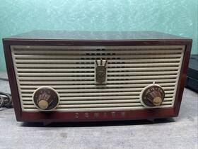 A508-r Zenith Vintage 1950s Vaccuum Tube Radio Model Oxblood Ivory Parts/repair