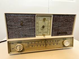 S-43497 Zenith B728w Vintage 1959 Am/fm Tube Clock Radio Model B728f Part #