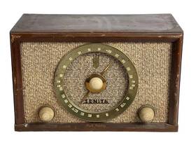 B835r Zenith Vintage Working Mcm Model Am/fm 8 Tube Radio Wood Cabinet