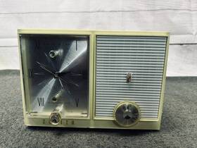 G515w-cream Zenith G515w Vintage Tube Clock Radio Model Colored-tested Works-vguc
