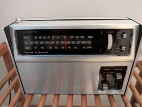 Rg74y Zenith Vintage Ac-battery Fm Am Radio Model - Working