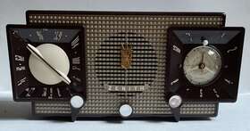 X733 Zenith Y733 Beautiful Vintage 1950s Tube Radio Am/fm Telechron Clock Works X733 Zenith Y733 Beautiful Vintage 1950s Tube Radio Am/fm Telechron Clock Works