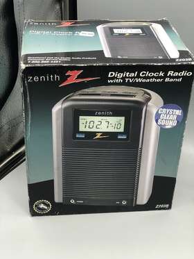 Z203b Zenith Vintage Digital Clock Radio With Tv/weather Band Nos