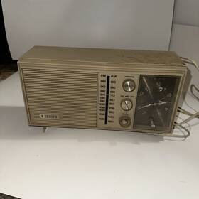 Z466l Zenith Vintage Clock Radio Tested Working As Is Htf Rare Tan