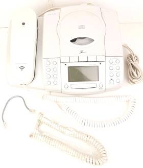 Z824w Zenith Vintage Rare Phone Alarm Clock Tested Am/fm Radio Cd Player Music
