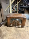 Vintage Rare 6D629 Zenith Consol-tone Boomerang Electric Tube Radio Wood Cabinet. Fixed Price $249.99.