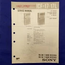 Sony ICF-17L Service Manual Original Paper Oem Repair Guide Usa. Fixed Price $19.96.