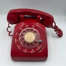Stromberg-carlson Red Rotary Dial Phone Usa Made Vtg S-c G3 Untested See Info. Fixed Price $54.99.