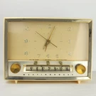 1950S Westinghouse H-475T5 Telechron Ivory Alarm Clock Tube Radio As-is Read All. Fixed Price $48.00.