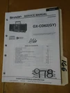 Sharp GX-CD62 Service Manual Original Repair Book Stereo. Fixed Price $25.00.