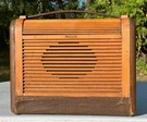 Philco Model 46-350 Vintage Wooden Roll Top Tube Radio W/alligator Skin As Is. Fixed Price $99.99.