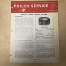 Original Service Manual For The Philco Model 48-464 Radio 1947 Repair. Fixed Price $12.98.