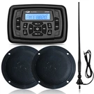 Marine Radio Stereo Bluetooth Audio Receiver & 4 Inch Speakers Fm Am Antenna. Fixed Price $112.99.