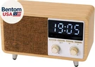 Retro Bluetooth Speaker Clock Radio With Fabric Grille&wood Finish,vintage Fm. Fixed Price $36.43.