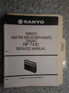 Sanyo Rp 7410 Service Manual Original Repair Book Am/fm Weather Radio Portable. Fixed Price $19.99.