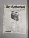 Panasonic RF-1403 Psb High FM/AM3 Band Portable Radio Service Manual D-5902. Fixed Price $54.95.