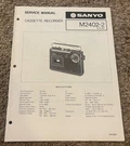 1979 Sanyo M2402-2 Cassette Recorder Service Manual. Fixed Price $20.00.