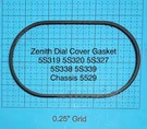 Zenith Antique Radio Black Flexible Dial Gasket For "racetrack" Glass 5S319. Fixed Price $10.00.
