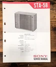 Sony STA-58 Radio Service Manual *original*. Fixed Price $19.97.