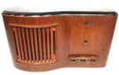 Vintage Sonora RCU-208 Tabletop Radio: Wood Shell & Grill Cloth 15" X 8". Fixed Price $45.00.