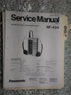Panasonic RF-434 Service Manual Original Repair Book Stereo Fm Radio Walkman. Fixed Price $19.98.
