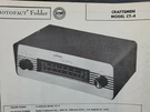 Sams Photofact Repair Service Parts Manual For Craftsmen Radio Model CT-4. Fixed Price $11.00.