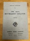 General Radio 1304-A Beatfrequency Oscillator Operating Instructions Vintage Oem. Fixed Price $24.99.