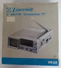 Vintage Emerson VR22 Micro Television & Am/fm Radio Original Box Instructions. Fixed Price $72.00.