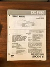 Sony CFS-EW60 Radio Cassette Service Manual *original*. Fixed Price $19.97.