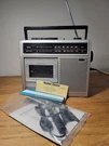 Vintage Sears Solid State Fm-am Radio Cassette Recorder W/ Realistic Mic. Fixed Price $29.00.