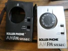 Vintage Roller Phone Stereo Am Fm Radio With Carrying Case Parts Repair. Fixed Price $5.50.