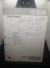 Sony Rare ICF-850W Service Manual #45. Fixed Price $16.49.