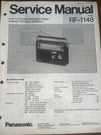 Panasonic RF-1148 Service Manual Radio Original. Fixed Price $24.99.