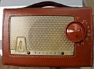 Vintage Philco Tube Am Radio Leather Case, Model D-655-123, Powers On. Fixed Price $49.95.