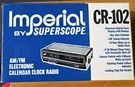 Imperial By Superscope Am / Fm Calendar Clock Radio CR-102 Nos. Fixed Price $35.00.