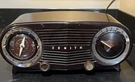 Zenith 1950S Collectible Vintage Tube Radio Walnut With Clock Works. Fixed Price $89.99.