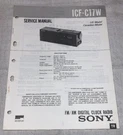 Sony ICF-C17W Fm/am Digital Clock Radio Original Service Manual Schematic M530. Fixed Price $27.95.