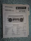 Sanyo M-7130K M7130K Service Manual Original Repair Book Stereo Tape Deck Radio. Fixed Price $24.99.