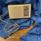 Rare Mid-century Lloyd's 8S71B White Portable Transistor Radio Solid State Works. Fixed Price $19.51.