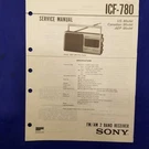 Sony ICF-780 Service Manual Original Paper Oem Repair Guide Usa. Fixed Price $19.96.