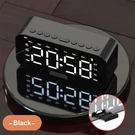 Digital Alarm Clock Fm Radio Mirror Led W/wireless Speaker Usb Rechargeable Usa. Fixed Price $13.87.