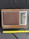 Vintage Sony ICF-9740W Am/fm Tabletop Wood Grain Radio Tested. Fixed Price $39.99.