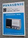 Vintage Panasonic Fm-am Table Radio RE-7327 Instruction Owners Book. Fixed Price $13.99.