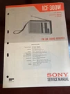 Sony ICF-300W ICF300W Service Manual From The Usa **original**. Fixed Price $17.89.