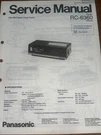 Panasonic RC-6360 Service Manual Clock Radio. Fixed Price $24.99.