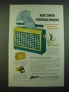 1956 Zenith Radio Advertisement - Carnivel Z402, Holiday Y506L And Royal 500. Fixed Price $19.99.