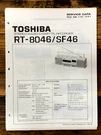 Toshiba RT-8046 RT-SF46 Radio Cassette Service Manual *original*. Fixed Price $19.97.