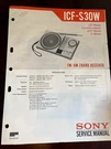 Sony ICF-S30W ICFS30W Service Manual From The Usa **original** 4206 6914. Fixed Price $17.19.