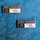 The Fisher XP65 Speaker Grill Badges , One Pair Metal. Fixed Price $9.99.
