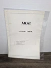 Akai Model PJ-11FS/FL Stereo Radio Cass Recorder Schematic Diagram & Pc Boards. Fixed Price $10.79.
